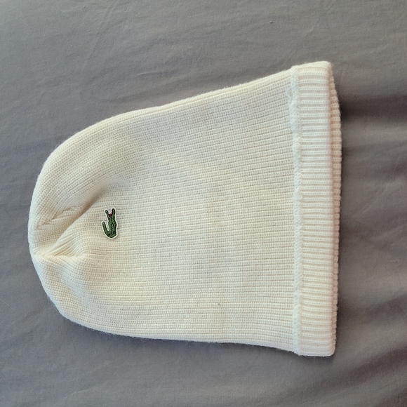 Lacoste white beanie - Picture 1 of 8